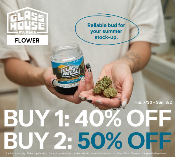 50% Off Glass House Farms Flower