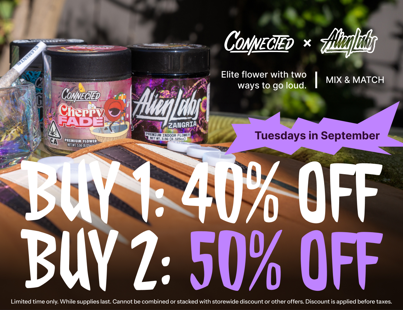 30% Off Connected & Alien Labs Flower & Vape