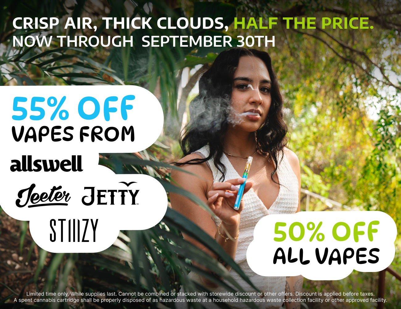 55% Off Jeeter, STIIIZY, JETTY & Allswell Vapes