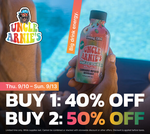 50% Off Uncle Arnie’s Infused Beverages